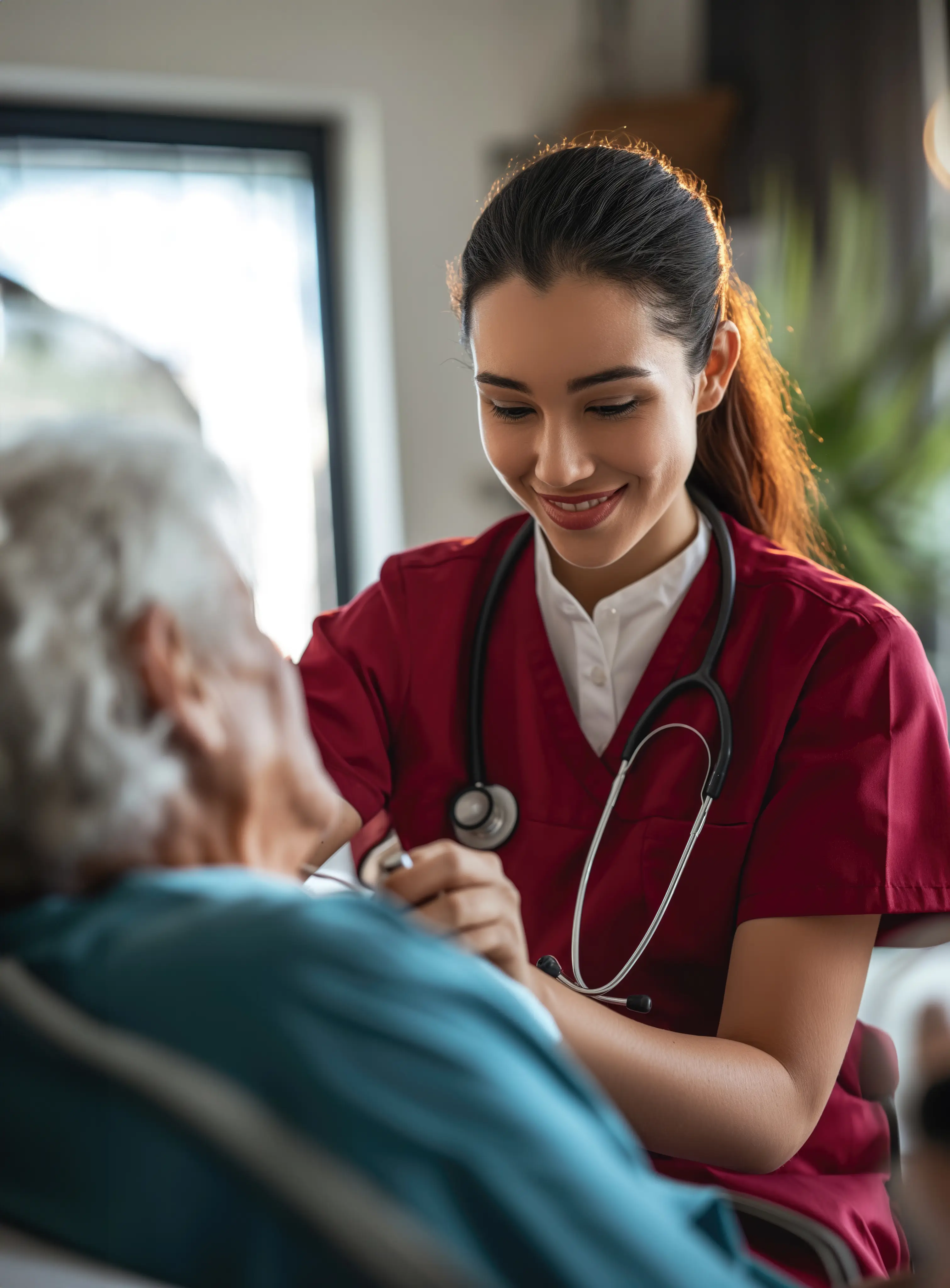 Nurse with patient